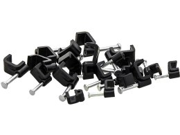 42-007# UCHWYT KABLA 8/5MM CZARNY  PŁASKI