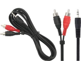 4336# PRZYŁĄCZE WTYK 3,5ST-2xWTYK RCA 1,8M