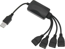 66-385# ROZGAŁĘŹNIK USB WT.A-4xGN.A 2.0 HUB NA KABLU