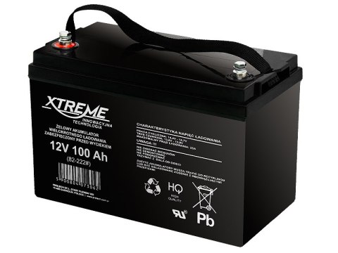 82-222# AKUMULATOR ŻELOWY 12V/100AH xTREME WAGA 29KG, 327x214x167_8 82-222# AKUMULATOR ŻELOWY 12V/100AH xTREME WAGA 29KG, 327x214x167_8