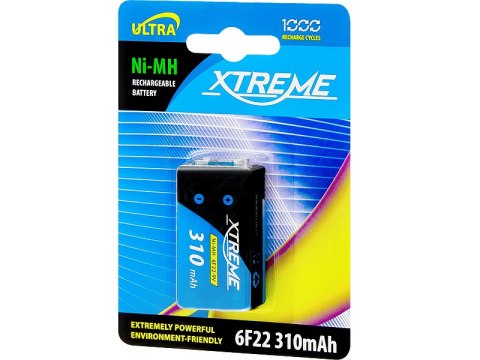 82-605# AKUMULATOR NI-MH 9V 310MAH xTREME 82-605# AKUMULATOR NI-MH 9V 310MAH xTREME