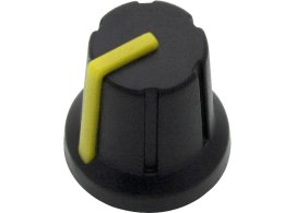 8687# GAŁKA  POTENCJOMETRU N-1 OŚ 6MM ŻÓŁTA 16MM