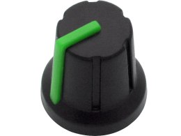 8688# GAŁKA  POTENCJOMETRU N-1 OŚ 6MM ZIELONA 16MM
