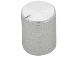 8792# GAŁKA  POTENCJOMETRU SREBRNA ŚREDNICA10MM