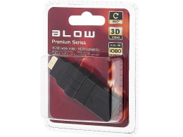92-114# PRZEJSCIE HDMI WTYK MINI- HDMI GNIAZDO KĄTOWE SKRĘCANE