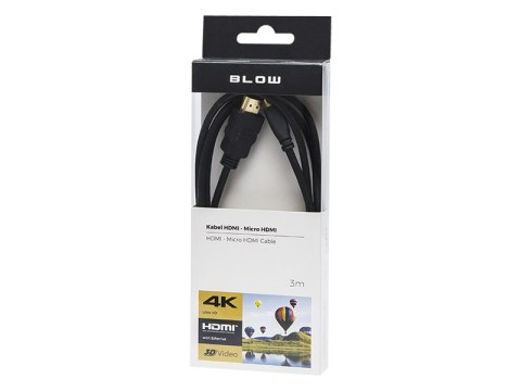 92-610# PRZYŁĄCZE HDMI-MICRO HDMI CLASSIC 3M 92-610# PRZYŁĄCZE HDMI-MICRO HDMI CLASSIC 3M
