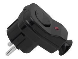 2399# WTYCZKA WT-16US/ŁK KĄTOWA CZARNA Z  PRZEŁĄCZNIKIEM+DIODA
