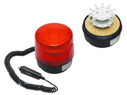 26-427# SYGNALIZATOR O PTYCZNY LED 12V MAGNES CZERWONY