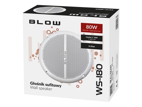30-713# GŁOŚNIK SUFITOWY WS-180 165MM 80W/8OHM BIAŁY 30-713# GŁOŚNIK SUFITOWY WS-180 165MM 80W/8OHM BIAŁY