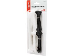 41-408# O PASKI ZACISKOWE ZESTAW CZARNY/BIAŁY 2,5MM CT250BW