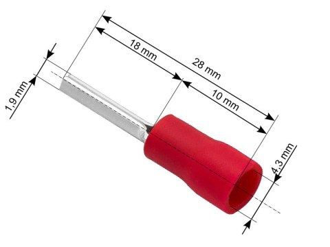 43-024# KONEKTOR TULEJKOWY IZOLOWANY 1,9/28MM KABEL 4,3MM 43-024# KONEKTOR TULEJKOWY IZOLOWANY 1,9/28MM KABEL 4,3MM