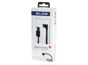 66-090# PRZYŁĄCZE USB A - MICRO B 1,0M KĄTOWE CZARNE GOLD BLISTER