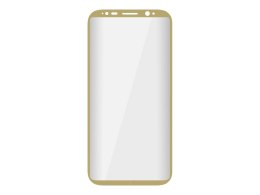 75-272# SZKŁO HARTOWANE 3D SAMSUNG S8  PLUS ZŁOTE ZAKRZYWIONE ZŁOTA RAMKA