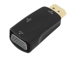 92-121# PRZEJŚCIE HDMI WTYK - VGA GNIAZDO+GN.3,5