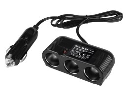96-867# ROZGAŁĘŹNIK ZA PALNICZKI SAMOCHODOWEJ 1xWTYK/3xGNIAZDO+KABEL CS-32