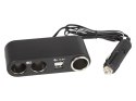 96-876# ROZGAŁĘŹNIK ZA PALNICZKI SAMOCHODOWEJ 1xWTYK/3xGNIAZDO+USB CS-33 KABEL