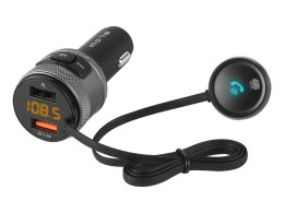 74-152# TRANSMITER FM BLOW BT ZESTAW GŁOŚNOMÓWIĄCY + ŁADOWARKA qC3.0