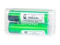 85-598# AKUMULATOR 18650 LI-ION 2SZT 2600MAH BLASZKI 3,6V SONY/MURATA + BOx