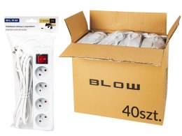 98-535# PRZEDŁUŻACZ SIECIOWY  PR-470WS P 4-GNIAZDA Z UZIEMIENIEM+WYŁĄCZNIK 3M BIAŁY 3x1,5MM O PAKOWANIE