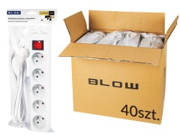 98-537# PRZEDŁUŻACZ SIECIOWY  PR-570WS P 5-GNIAZD Z UZIEMIENIEM+WYŁĄCZNIK 1,5M BIAŁY 3x1,5MM O PAKOWANIE