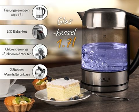 AD 1247 CZAJNIK SZKLANY 1,7 L Z REGULACJĄ TEM P. AD 1247 CZAJNIK SZKLANY 1,7 L Z REGULACJĄ TEM P.