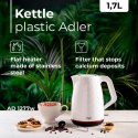 AD 1277 WHITE CZAJNIK  PLASTIKOWY 1,7 L