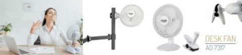 AD 7317 WENTYLATOR 15 CM Z KLI PSEM + PODSTAWA AD 7317 WENTYLATOR 15 CM Z KLI PSEM + PODSTAWA