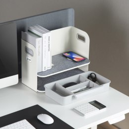 ORGANIZER BIURKOWY Z SZUFLADĄ I ŁADOWARKĄ BEZ PRZEWODOWĄ ERGO OFFICE, BIAŁY, MAx. 10KG, ER-441