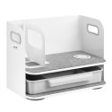 ORGANIZER BIURKOWY Z SZUFLADĄ I ŁADOWARKĄ BEZ PRZEWODOWĄ ERGO OFFICE, BIAŁY, MAx. 10KG, ER-441