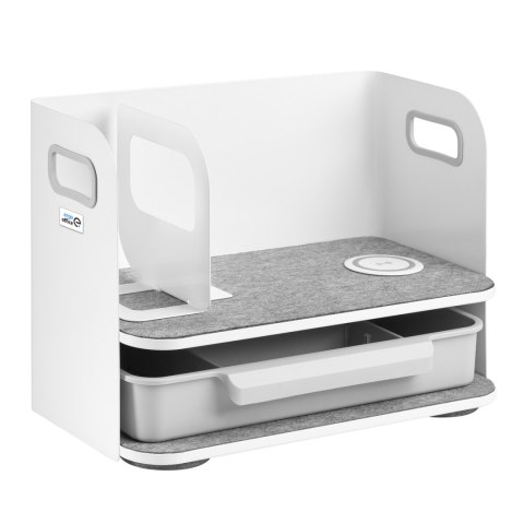 ORGANIZER BIURKOWY Z SZUFLADĄ I ŁADOWARKĄ BEZ PRZEWODOWĄ ERGO OFFICE, BIAŁY, MAx. 10KG, ER-441 ORGANIZER BIURKOWY Z SZUFLADĄ I ŁADOWARKĄ BEZ PRZEWODOWĄ ERGO OFFICE, BIAŁY, MAx. 10KG, ER-441