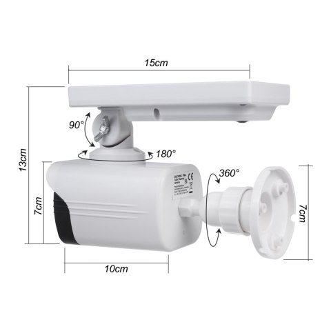 SOLARNA ATRA PA KAMERY, MIGAJĄCA DIODA, CZUJNIK RUCHU, OŚWIETLENIE LED, NAKLEJKA GRATIS, SOL1800S SOLARNA ATRA PA KAMERY, MIGAJĄCA DIODA, CZUJNIK RUCHU, OŚWIETLENIE LED, NAKLEJKA GRATIS, SOL1800S