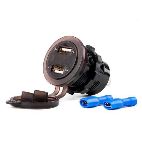 WODOOD PORNA ŁADOWARKA Z GNIAZDAMI I TESTEREM NA PIĘCIA 2x USB 12V 24V MOD-06 AMIO-02856 WODOOD PORNA ŁADOWARKA Z GNIAZDAMI I TESTEREM NA PIĘCIA 2x USB 12V 24V MOD-06 AMIO-02856