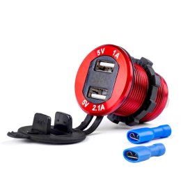 WODOOD PORNA ŁADOWARKA Z TESTEREM NA PIĘCIA 2x USB 12V 24V MOD-11 AMIO-02861