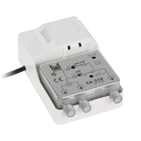 WZMACNIACZ ANTENOWY SZEROKO PASMOWY 24V CA-210 ALCAD WZMACNIACZ ANTENOWY SZEROKO PASMOWY 24V CA-210 ALCAD