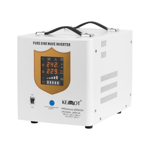 ZASILACZ AWARYJNY KEMOT PROSINUS-2600/24 PRZETWORNICA Z CZYSTYM PRZEBIEGIEM SINUSOIDALNYM I FUNKCJĄ ŁADOWANIA 24V 230V 2600VA/ ZASILACZ AWARYJNY KEMOT PROSINUS-2600/24 PRZETWORNICA Z CZYSTYM PRZEBIEGIEM SINUSOIDALNYM I FUNKCJĄ ŁADOWANIA 24V 230V 2600VA/