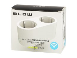 72-072# INTELIGENTNE GNIAZDKO  PODWÓJNE STEROWANE WIFI TUYA BIAŁE