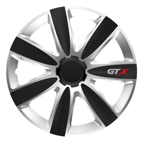 KOŁ PAK SAMOCHODOWY CARBON CZARNO SREBRNY GTx 14" CALI KOŁ PAK SAMOCHODOWY CARBON CZARNO SREBRNY GTx 14" CALI