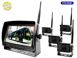 MONITOR REJESTRATOR SAMOCHODOWY LCD 7CALI AHD Z OBSŁUGĄ 4 BEZ PRZEWODOWYCH KAMER 12V 24V