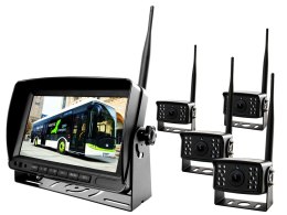 MONITOR REJESTRATOR SAMOCHODOWY LCD 7CALI AHD Z OBSŁUGĄ 4 BEZ PRZEWODOWYCH KAMER 12V 24V