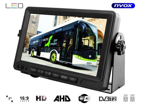 MONITOR REJESTRATOR SAMOCHODOWY LCD 7CALI AHD Z OBSŁUGĄ 4 BEZ PRZEWODOWYCH KAMER 12V 24V MONITOR REJESTRATOR SAMOCHODOWY LCD 7CALI AHD Z OBSŁUGĄ 4 BEZ PRZEWODOWYCH KAMER 12V 24V