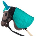 DERKA DWUSTRONNA I NAUSZNIKI SKIPPI DLA HOBBY HORSE - NIEBIESKA - ZIELONA