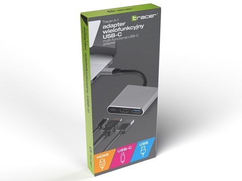 ADAPTER TRACER A-1, USB-C, HDMI 4K, USB 3.0, PDW 100W ADAPTER TRACER A-1, USB-C, HDMI 4K, USB 3.0, PDW 100W