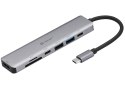 ADAPTER TRACER A-2, USB TY PE-C Z CZYTNIKIEM KART, HDMI 4K, USB 3.0, PDW 60W