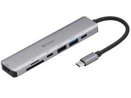 ADAPTER TRACER A-2, USB TY PE-C Z CZYTNIKIEM KART, HDMI 4K, USB 3.0, PDW 60W