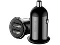 BASEUS ŁADOWARKA SAMOCHODOWA BASEUS GRAIN PRO 2x USB 4.8A (CCALLP-01) CZARNA