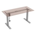 BIURKO ELEKTRYCZNE REGULACJA WYS. ERGO OFFICE, MAx WYS 123CM, MAx - 70 KG, BEZ BLATU DO  PRACY STOJĄCO SIEDZĄCEJ, SZARE, ER-403G