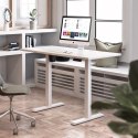 BIURKO ELEKTRYCZNE Z REGULACJĄ WYS ERGO OFFICE, SZARE, MAx WYS 123CM , 80 KG - BEZ BLATU, DO  PRACY STOJĄCO SIEDZĄCEJ, ER-433