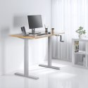 BIURKO RĘCZNA REGULACJA WYS. ERGO OFFICE, MAx 70 KG, MAx WYS 123CM, BEZ BLATU DO  PRACY STOJĄCO SIEDZĄCEJ, BIAŁE, ER-402 W