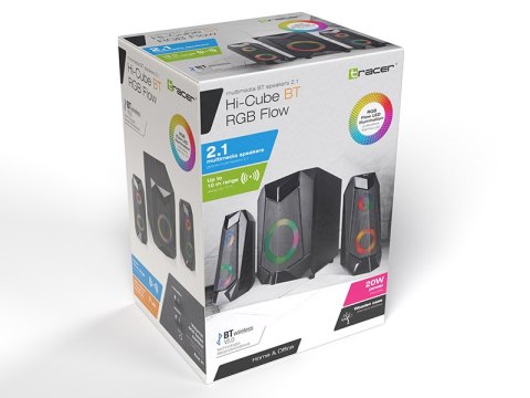 GŁOŚNIKI TRACER 2.1 HI-CUBE RGB FLOW BT GŁOŚNIKI TRACER 2.1 HI-CUBE RGB FLOW BT