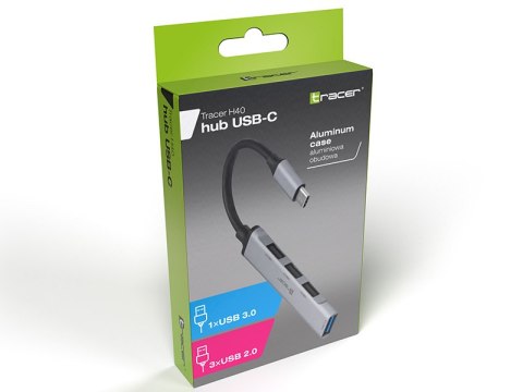 HUB TRACER USB 3.0 H40 4 PORTS, USB-C HUB TRACER USB 3.0 H40 4 PORTS, USB-C